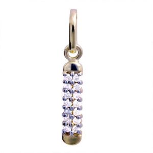 Diamond Gold Pendant - Ingot