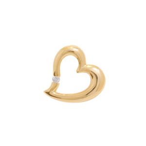 Diamond Gold Pendant - Heart Slide