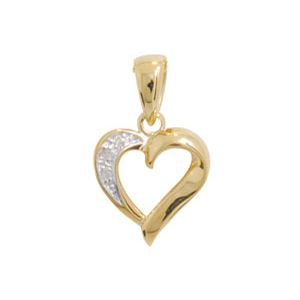 Diamond Gold Pendant - Heart Pendant