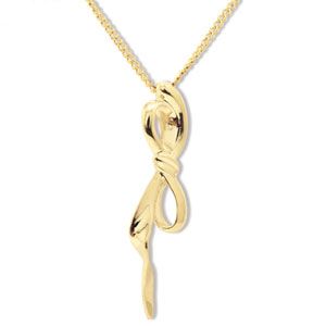 Gold Pendant - Bow