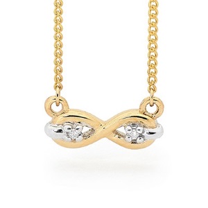 Diamond Gold Necklace - Infinity