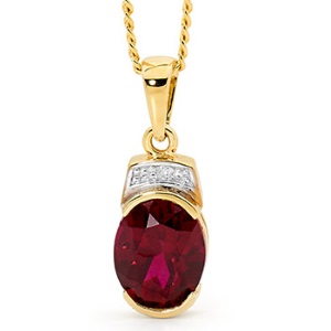 Ruby and Diamond Pendant