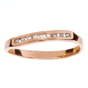 Diamond Rose Gold Ring - Channel Set