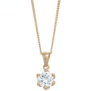 Cubic Zirconia CZ Rose Gold Pendant