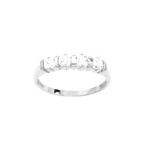 Cubic Zirconia CZ White Gold Ring - Eternity