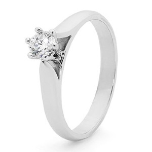 Diamond White Gold Ring - Engagement .30ct
