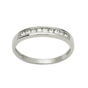 Diamond White Gold Ring - Eternity Channel