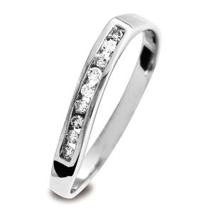 Diamond White Gold Ring - Eternity Freeform