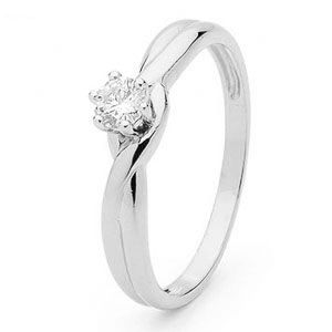 Diamond White Gold Ring - Engagment