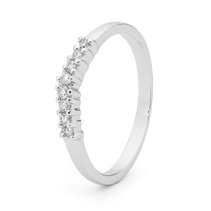 Diamond White Gold Ring - Anniversary Ring Set