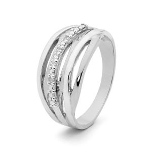 Diamond White Gold Ring - Ribbons of Gold