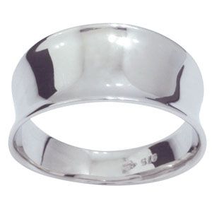 White Gold Ring - Concave