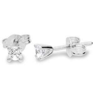 Diamond White Gold Earrings .125ct Stud