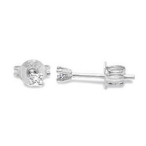 Diamond White Gold Earrings .07ct