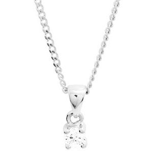 Diamond White Gold Pendant .15ct