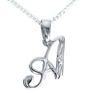 Diamond White Gold Pendant - A