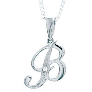 Diamond White Gold Pendant - B