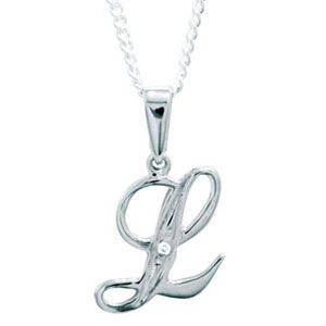 Diamond White Gold Pendant - L