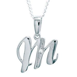 Diamond White Gold Pendant - M