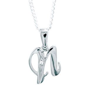 Diamond White Gold Pendant - N