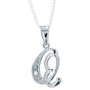 Diamond White Gold Pendant - Q