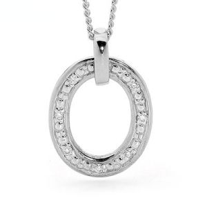 Diamond White Gold Pendant - Circle of Life