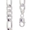 Silver Bracelet - Figaro 1+3 Chain 21cm