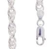 Silver Bracelet - Double Curb Chain 19cm