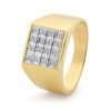 Diamond Gold Ring - Men's Square Pave