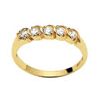 Cubic Zirconia CZ Gold Ring - 5 stone