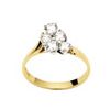 Cubic Zirconia CZ Gold Ring - Random Cluster