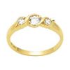 Cubic Zirconia CZ Gold Ring - Curl