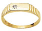 Diamond Gold Ring - Men's Star