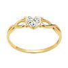 Diamond Gold Ring - Heart Twist