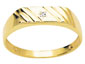 Diamond Gold Ring - Men's  Pleat