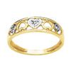 Diamond Gold Ring - Hearts