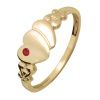 Ruby Gold Ring - Signet Ring - Size N