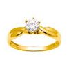 Cubic Zirconia CZ Gold Ring - Twist