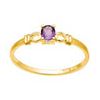 Amethyst Gold Ring - Oval 4x3mm