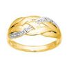 Diamond Gold Ring - Braid