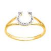 Diamond Gold Ring - Horseshoe Luck