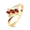 Garnet and Diamond Gold Ring