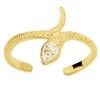 Diamond Gold Toe Ring - Snake