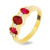 Ruby and Diamond Gold Ring - Trilogy