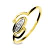 Diamond Gold Ring - Oval