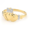 Diamond Gold Ring - Claddagh