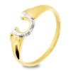 Diamond Gold Ring - Horseshoe for Luck