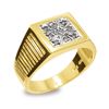 Diamond Gold Ring - Men's Star Design