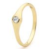 Cubic Zirconia CZ Gold Ring - Solitaire