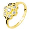 Cubic Zirconia CZ Gold Ring - Art Deco